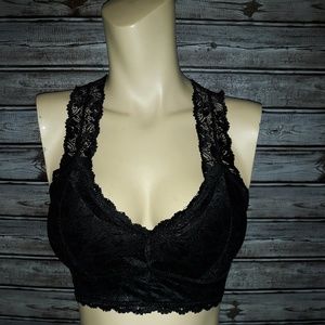 Black lace bralette